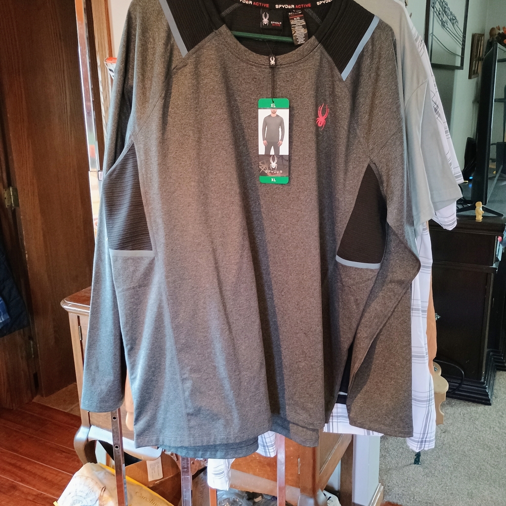 Spyder Charcoal Long Sleeve Shirt Bin 18